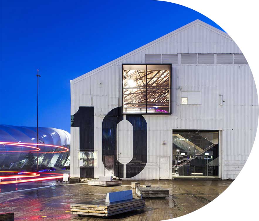 Shed 10, Auckland waterfront.
